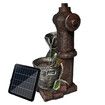 Solar Powered Water Fountain Outdoor Garden Features Cascading Bird Bath LED Indoor Backyard Pond