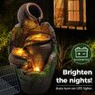 Garden Fountain Solar Water Features Outdoor LED Waterfall Indoor Patio Backyard Battery Panel 4 Tier