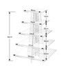 5 Tier Cupcake Stand Acrylic Display Shelf Tower Unit Bakery Donut Cake Model Pastry Holder Clear for Wedding Party 