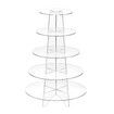 Acrylic Cupcake Stand 5 Tier Display Shelf Tower Unit Bakery Cake Donut Model Pastry Holder Round Clear for Wedding Party