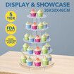 Acrylic Cupcake Stand 5 Tier Display Shelf Tower Unit Bakery Cake Donut Model Pastry Holder Round Clear for Wedding Party