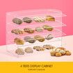 Cupcake Display Cabinet Acrylic Cake Bakery Shelf Unit Case 4 Tier Stand Model Donut Pastry Toy Showcase 5mm Thick Transparent