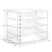 Cupcake Display Cabinet Acrylic Cake Bakery Shelf Unit Case 4 Tier Stand Model Donut Pastry Toy Showcase 5mm Thick Transparent