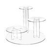 Acrylic Cupcake Stand 3 Tier Display Shelf Unit Tower Cake Bakery Donut Model Pastry Holder for Wedding Party Round Clear 