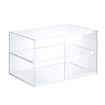 2 Tier Cupcake Cabinet Display Shelf Unit Acrylic Cake Bakery Case Stand Model Donut Pastry Toy Showcase 5mm Thick Transparent