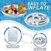 Pool Drink PVC Holder Floats Inflatable Floating  8 holes Tray for Food and Drinks Beer Wine Fun Drink