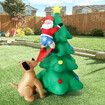 Christmas Tree Santa Claus Climbing Xmax Dog Decor Inflatable Decoration Holiday Light Ornament Blow Up Outdoor Party Garden Built In LED 184cm