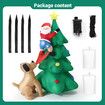 Christmas Tree Santa Claus Climbing Xmax Dog Decor Inflatable Decoration Holiday Light Ornament Blow Up Outdoor Party Garden Built In LED 184cm