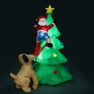 Christmas Tree Santa Claus Climbing Xmax Dog Decor Inflatable Decoration Holiday Light Ornament Blow Up Outdoor Party Garden Built In LED 184cm