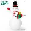 Christmas Decor Inflatable Snowman Decoration Xmas Light Holiday Ornament Blow Up Outdoor Party Garden Built In LED 180cm