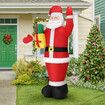 Christmas Santa Claus Decor Inflatable Decoration Xmas Light Holiday Ornament Blow Up Outdoor Indoor Garden Party Yard Built In LED 240cm