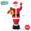 Christmas Santa Claus Decor Inflatable Decoration Xmas Light Holiday Ornament Blow Up Outdoor Indoor Garden Party Yard Built In LED 240cm