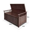 Outdoor Storage Box Wooden Garden Bench Toy Tool Cabinet Patio Bin Deck Outside Container