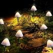 Outdoor Solar Garden Lights, 5M 12 Mini Solar Mushroom Lights for Yard Patio (Warm White)