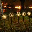 Christmas Pathway Solar Lights Decorative Garden Display LED Light 5 Pieces Warm Lights (Snowflakes)