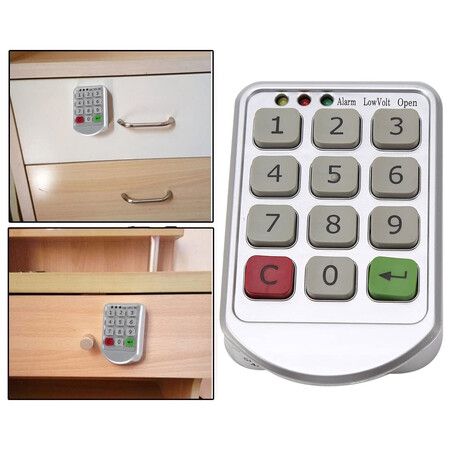 Electronic Cabinet Lock Set, Intelligent Digit Keypad Password Locks for wooden Cabinet, Drawer