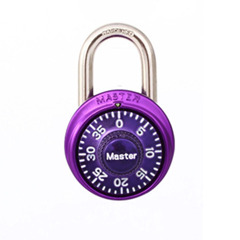 Combination Lock for Gym and School Locker, Purple