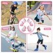 6 PCS Kids Protective Gear Set Knee Pads for Kids Toddler with Wrist Guards 3 in 1 for Skating Cycling Bike Rollerblading Scooter?Pink)