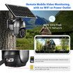 PTZ Security Camera 4G LTE CCTV Spy Wireless Home Surveillance System Outdoor With Solar Panel Battery SIM Card