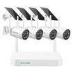 Wifi Security Cameras 4 Set Wireless CCTV Home Spy Surveillance System Outdoor With 8CH NVR Solar Panel Battery