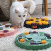 Puzzle Toys Feeder Slow Increase Interactive IQ Food Dispenser Eat Non-Slip Bowl Pet Cat Dogs Training Game(Green)