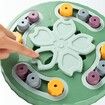 Puzzle Toys Feeder Slow Increase Interactive IQ Food Dispenser Eat Non-Slip Bowl Pet Cat Dogs Training Game(Green)