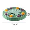 Puzzle Toys Feeder Slow Increase Interactive IQ Food Dispenser Eat Non-Slip Bowl Pet Cat Dogs Training Game(Green)