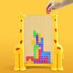 Giraffe Tetris Puzzle Brain Teasers Toy Colorful 3D Plastic Blocks Game with VerticalEducational Toys Gift for Kids