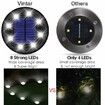 High Brightness 8LED Solar Buried Light Grass Light Solar Buried Light New Black Cover-Colourful (1Pack)