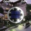 High Brightness 8LED Solar Buried Light Grass Light Solar Buried Light New Black Cover-Colourful (1Pack)