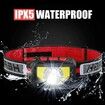 Rechargeable LED Headlamp Flashlight, 1000 Lumen Super Bright Motion Sensor Head Lamp for Running, Camping