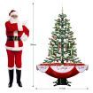 Christmas Tree Decorated Snowing LED String Fairy Lights Xmas Topper Artificial Decoration Balls Icicle Ornament Musical Umbrella Stand 190cm