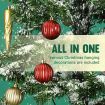 Snowing Christmas Tree Green Artificial Xmas Topper LED String Fairy Lights Decoration Ball Musical Snow Ornament Umbrella Stand 140cm