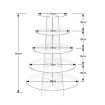 Acrylic Cupcake Stand 5 Tier Display Shelf Tower Unit Bakery Cake Donut Model Pastry Holder Round Clear for Wedding Party