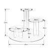 Acrylic Cupcake Stand 3 Tier Display Shelf Unit Tower Cake Bakery Donut Model Pastry Holder for Wedding Party Round Clear 