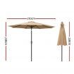 Instahut 2.7m Outdoor Umbrella Pole Stand Garden Sun Beige