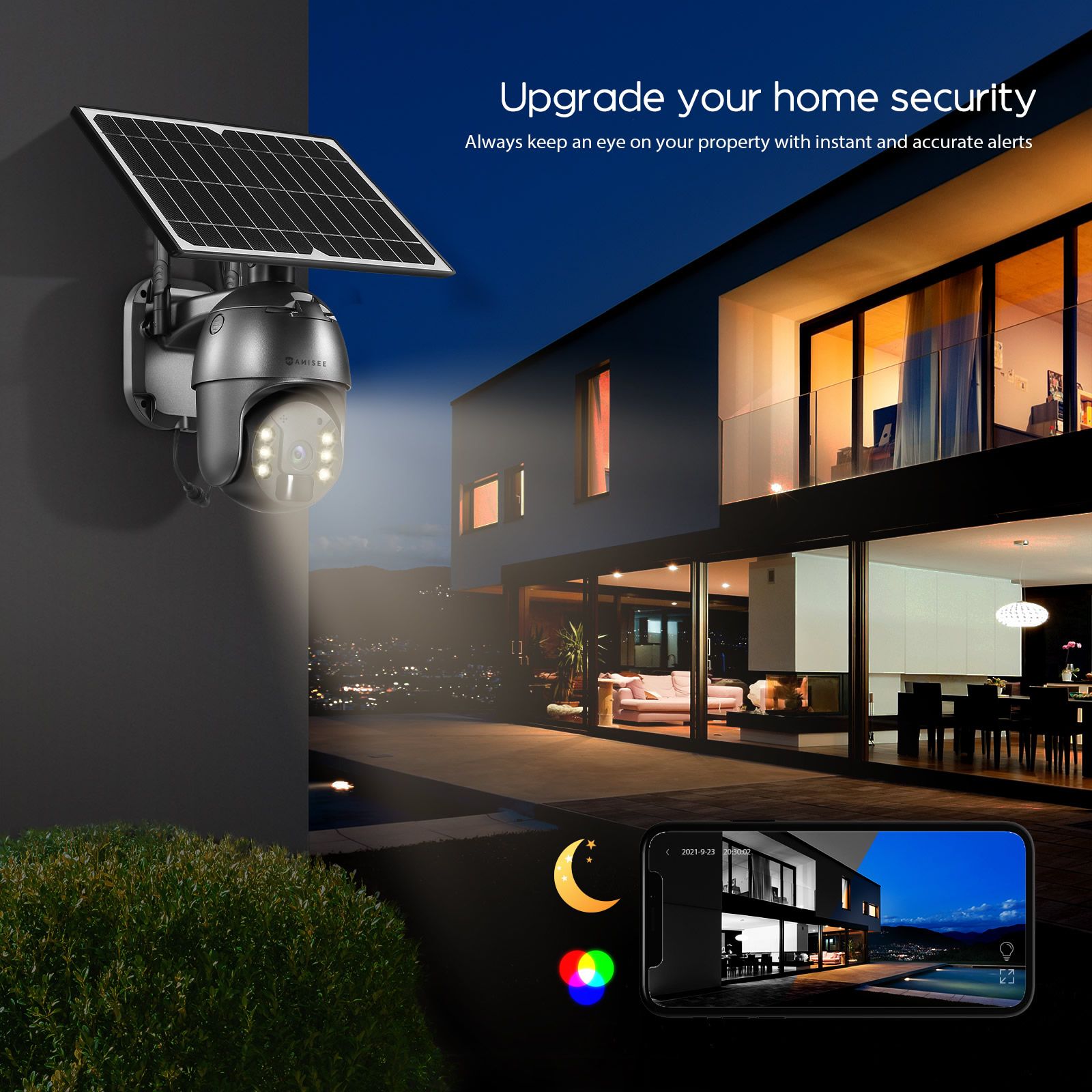 PTZ Security Camera 4G LTE CCTV Spy Wireless Wifi Home Surveillance System Outdoor With Solar Panel Battery SIM Card