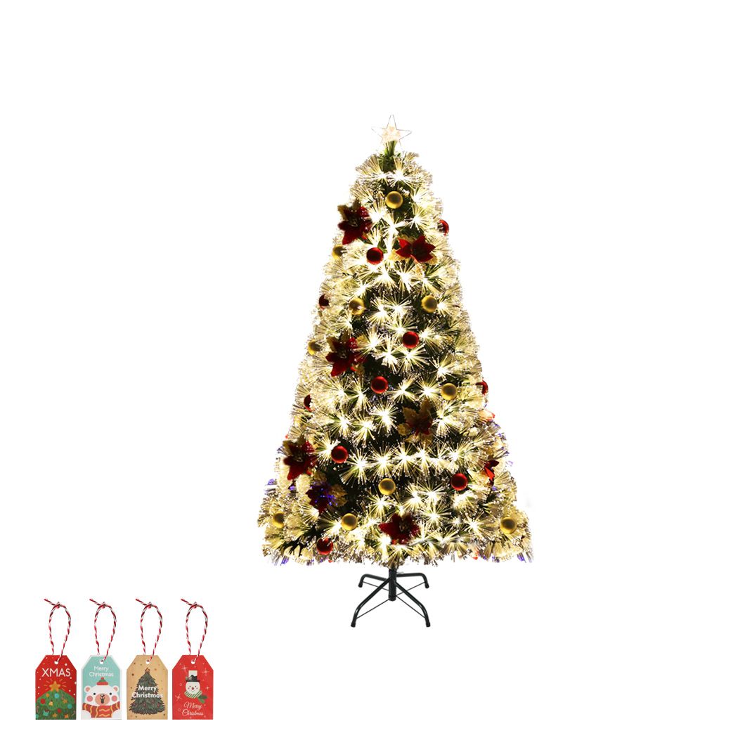 Santaco Christmas Tree 1.2M 4Ft Xmas Decorations Fibre Optic Multicolour Lights