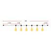 EMITTO 10M Festoon String Lights Xmas Wedding Party Waterproof Garden Outdoor