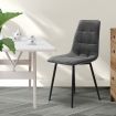 4x Dining Chairs Kitchen Velvet Grey