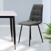 4x Dining Chairs Kitchen Velvet Grey