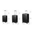 3PC Luggage sets Suitcase Black