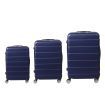 Slimbridge Luggage Suitcase Trolley 3Pcs set 20 24 28 Travel Packing Lock Navy