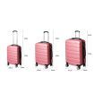 Slimbridge Luggage Suitcase Trolley 3Pcs set 20 24 28 Travel Packing Rose Gold