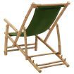 Deck Chair Bamboo and Canvas Green