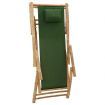 Deck Chair Bamboo and Canvas Green