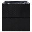 Garden Planter Black 80x80x80 cm Poly Rattan