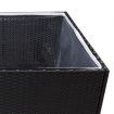 Garden Planter Black 80x80x80 cm Poly Rattan