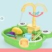 Automatic Children Simulation Kitchen Toys Cartoon Frog Sink Toy