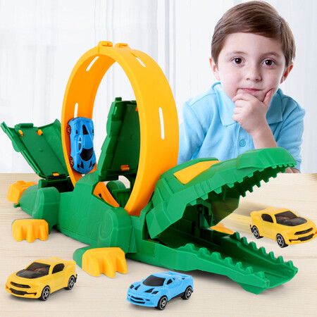 Car Track Toy Set Crocodile Racing Loop Race Play Set for Kids